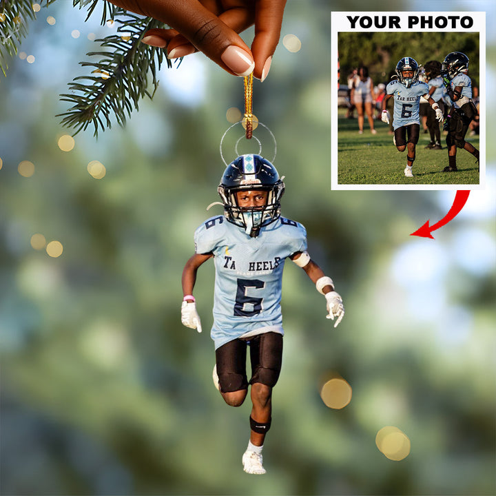 Touchdown Spirit - Personalized Photo Mica Ornament - Christmas Gift For Family Members