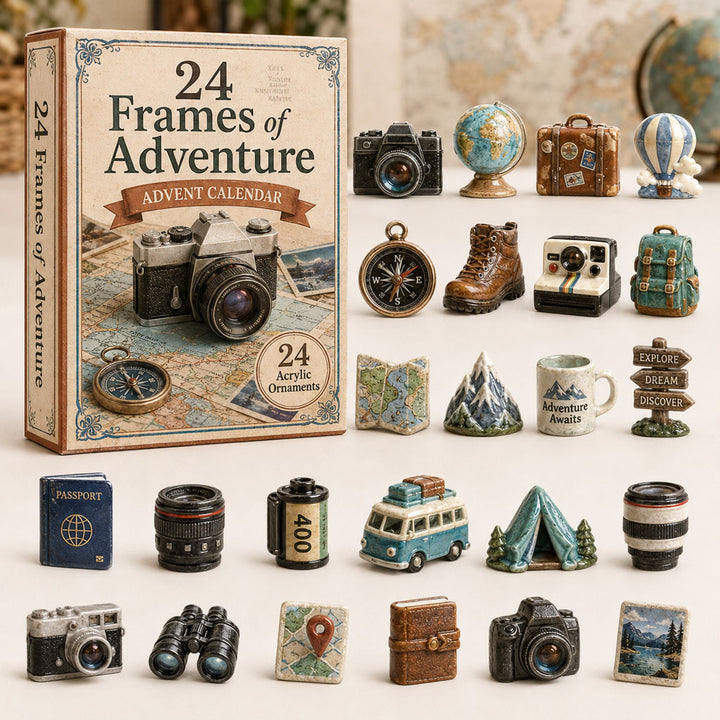 CHRISTMAS KICKOFF 40% OFF - Travel Photography Advent Calendar 2026 - 24-Day Festive Countdown, Acrylic Charms Blind Box - Gift For Photography Lovers AC0TH009