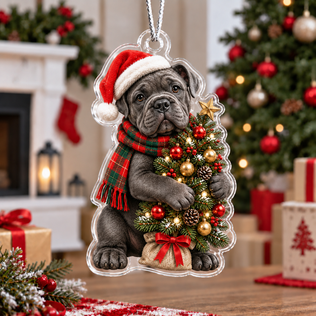 Tree Cane Corso Mica Ornament NCU0NT114