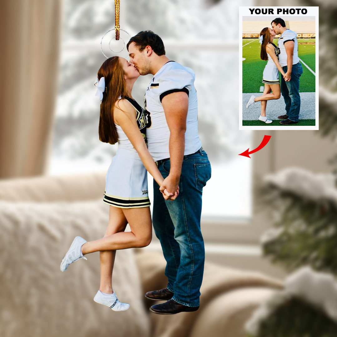 True Romance - Personalized Photo Mica Ornament - Gift For Couple, Family Members