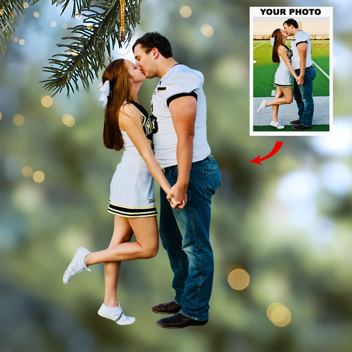 True Romance - Personalized Photo Mica Ornament - Gift For Couple, Family Members