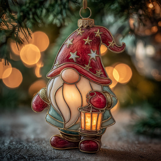 Twinkle Light Gnome Mica Ornament NCU0HT062