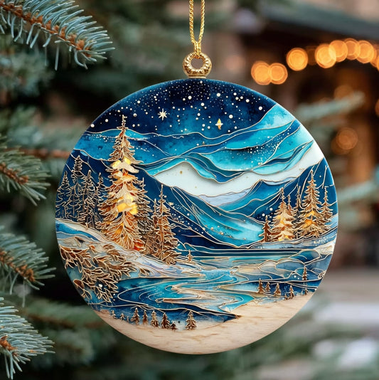 Twinkling Pine Ceramic Ornament NCU0NL21