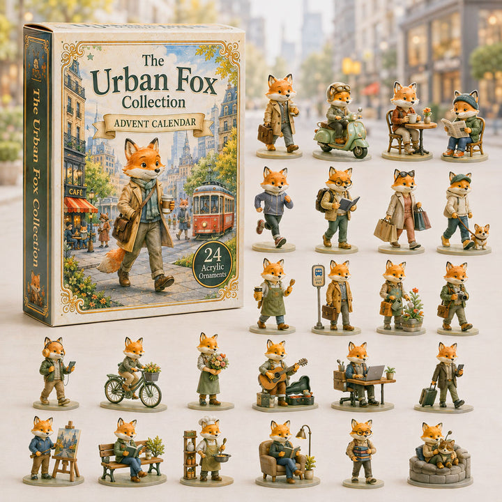 CHRISMAST KICKOFF 40% OFF - Urban Fox Life Advent Calendar 2026 - 24-Day Festive Countdown, Acrylic Charms Blind Box - Gift For Fox Lovers AC0TH075