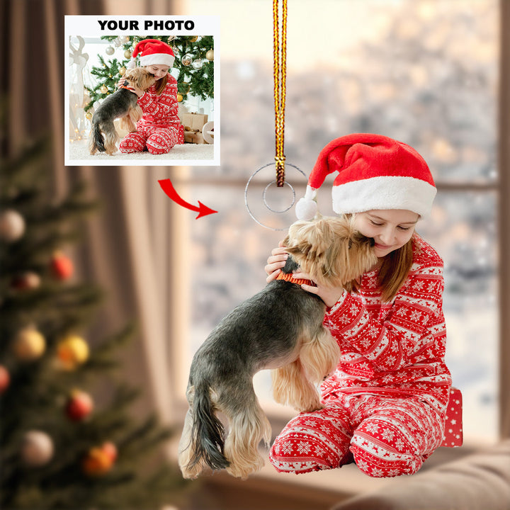 Chrismas Friend - Personalized Photo Mica Ornament - Christmas Gift For Friends, Family Members