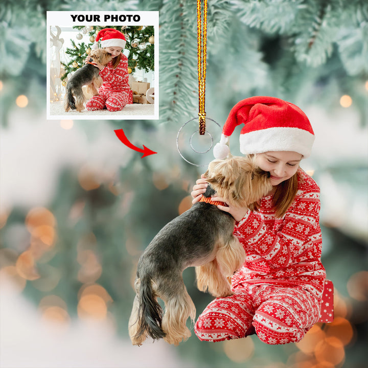 Chrismas Friend - Personalized Photo Mica Ornament - Christmas Gift For Friends, Family Members