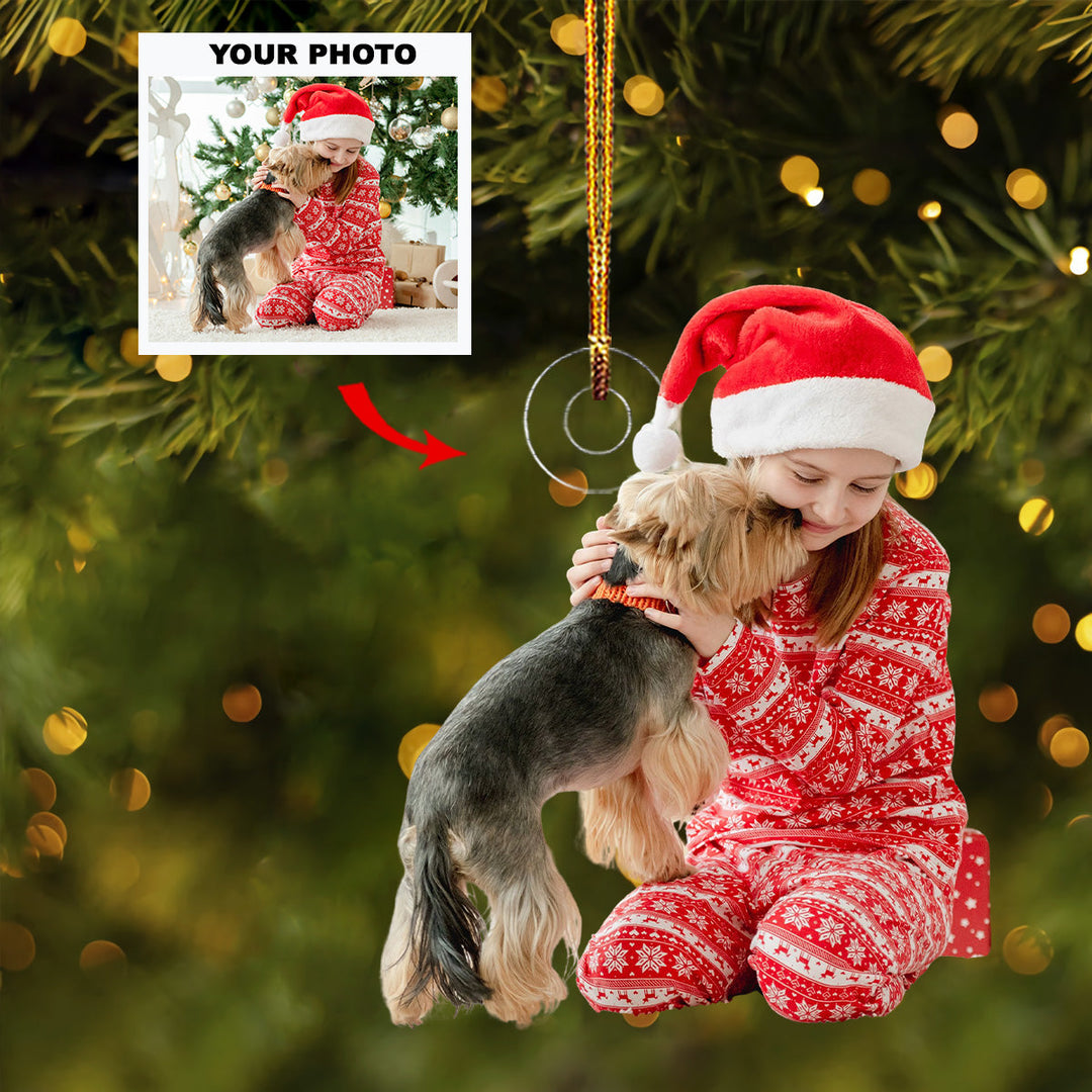 Chrismas Friend - Personalized Photo Mica Ornament - Christmas Gift For Friends, Family Members