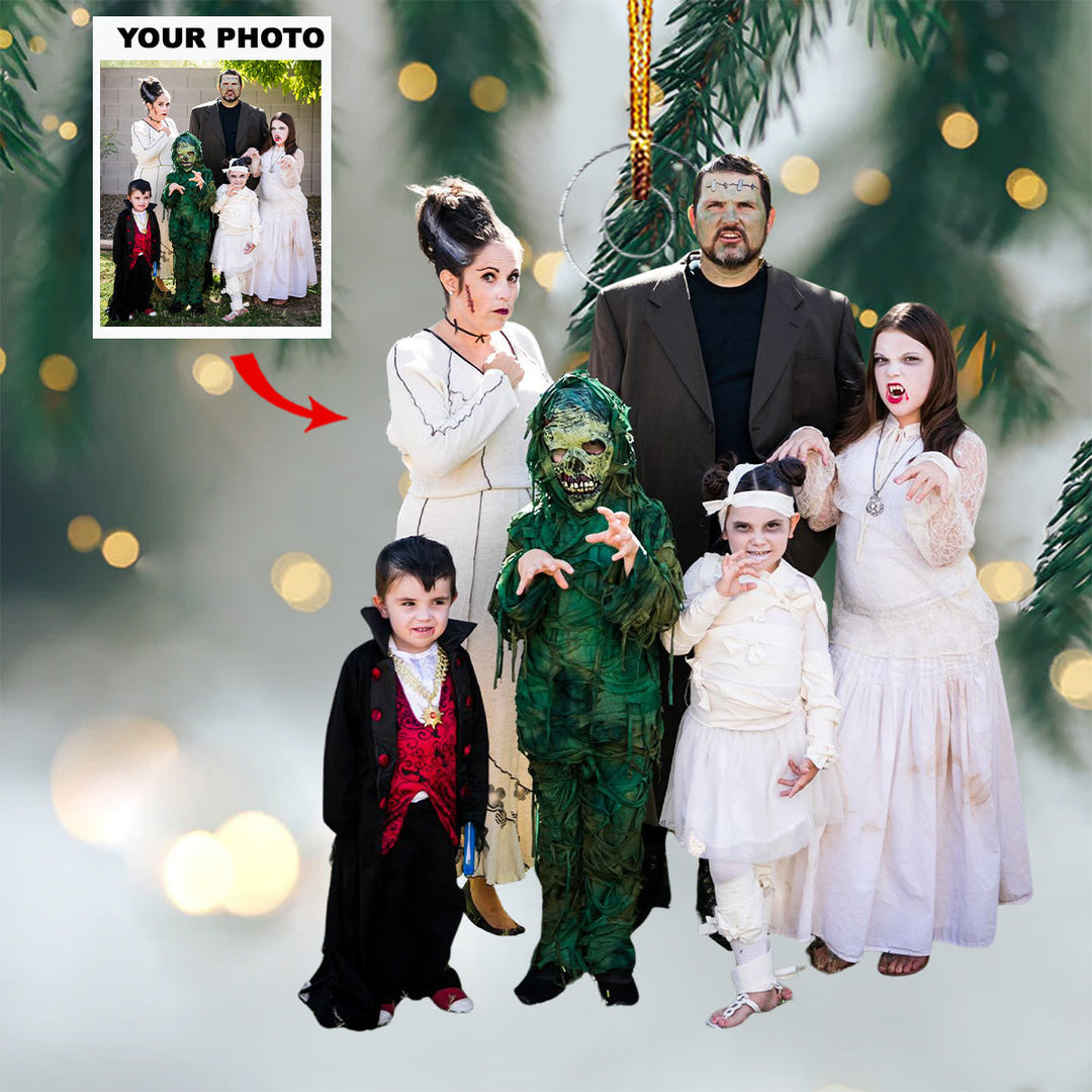 Family - Personalized Photo Mica Ornament - Gift For Family Members