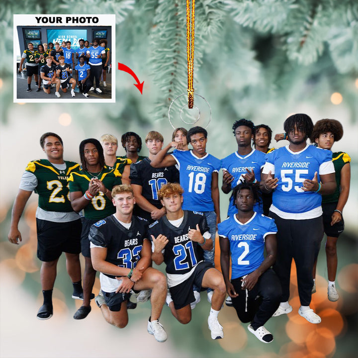 Medal Day - Personalized Photo Mica Ornament - Gift For Football Lovers, Family Members