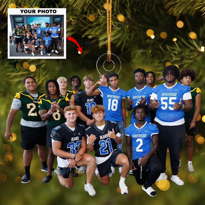 Medal Day - Personalized Photo Mica Ornament - Gift For Football Lovers, Family Members
