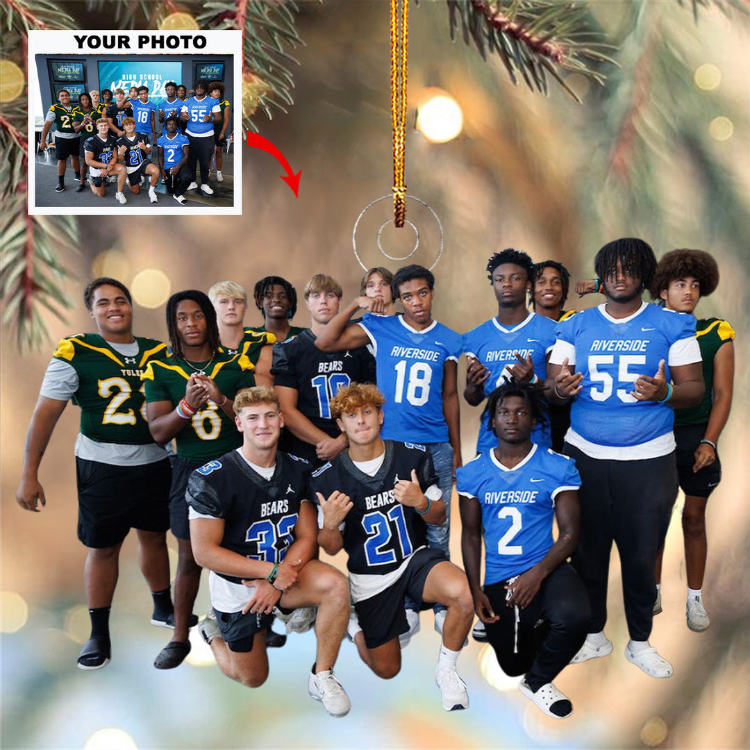 Medal Day - Personalized Photo Mica Ornament - Gift For Football Lovers, Family Members
