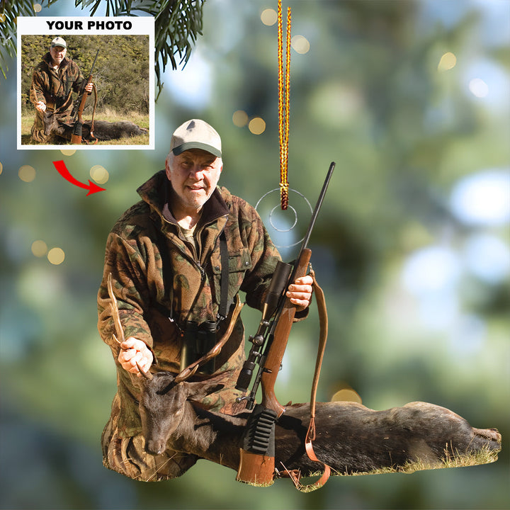 Hunting For Life - Personalized Photo Mica Ornament - Gift For Hunting Lovers, Family Members