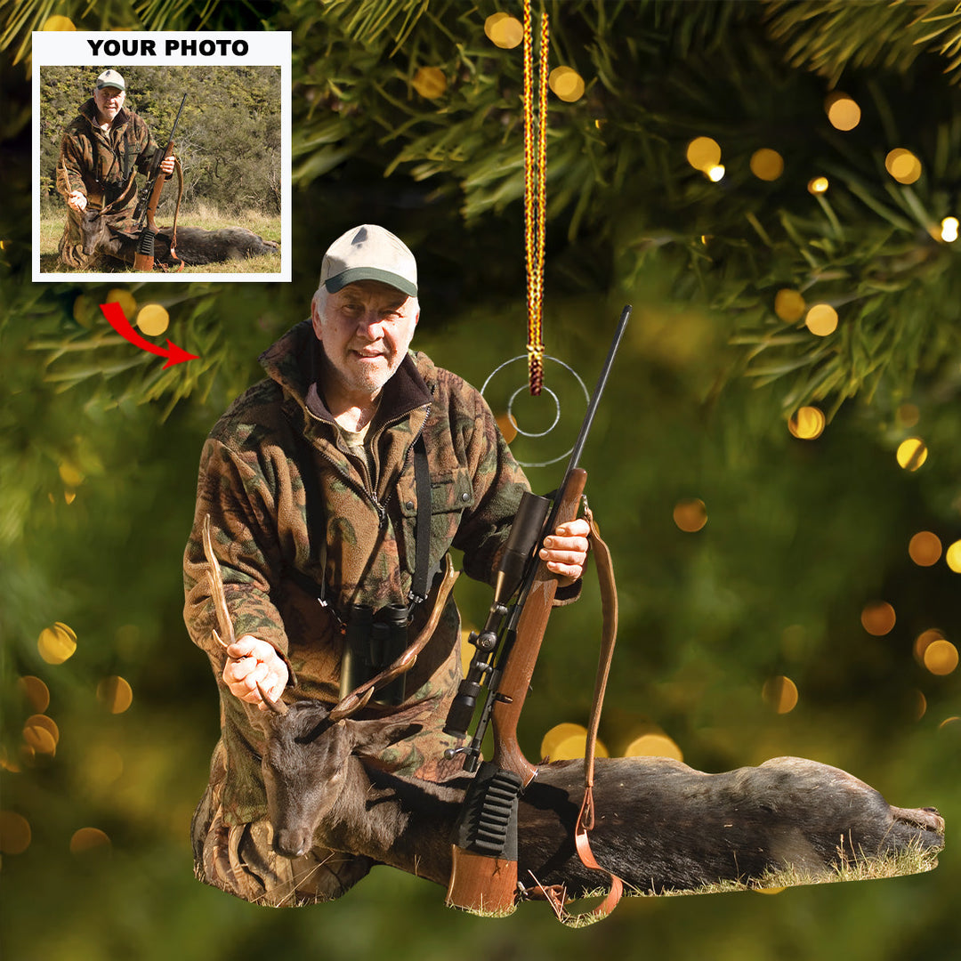 Hunting For Life - Personalized Photo Mica Ornament - Gift For Hunting Lovers, Family Members