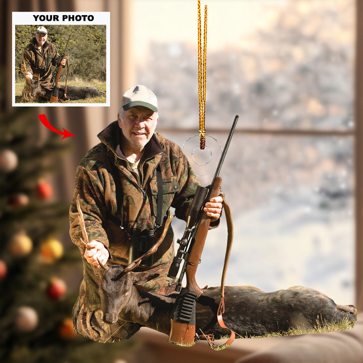 Hunting For Life - Personalized Photo Mica Ornament - Gift For Hunting Lovers, Family Members