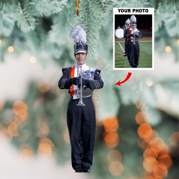 Marching Band - Personalized Photo Mica Ornament - Gift For Friends, Family Members