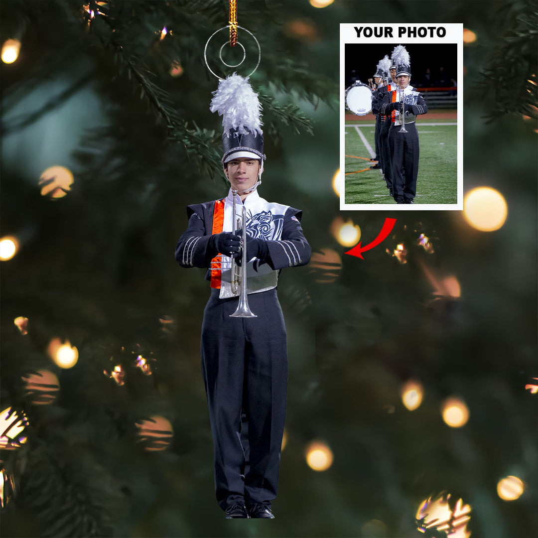 Marching Band - Personalized Photo Mica Ornament - Gift For Friends, Family Members
