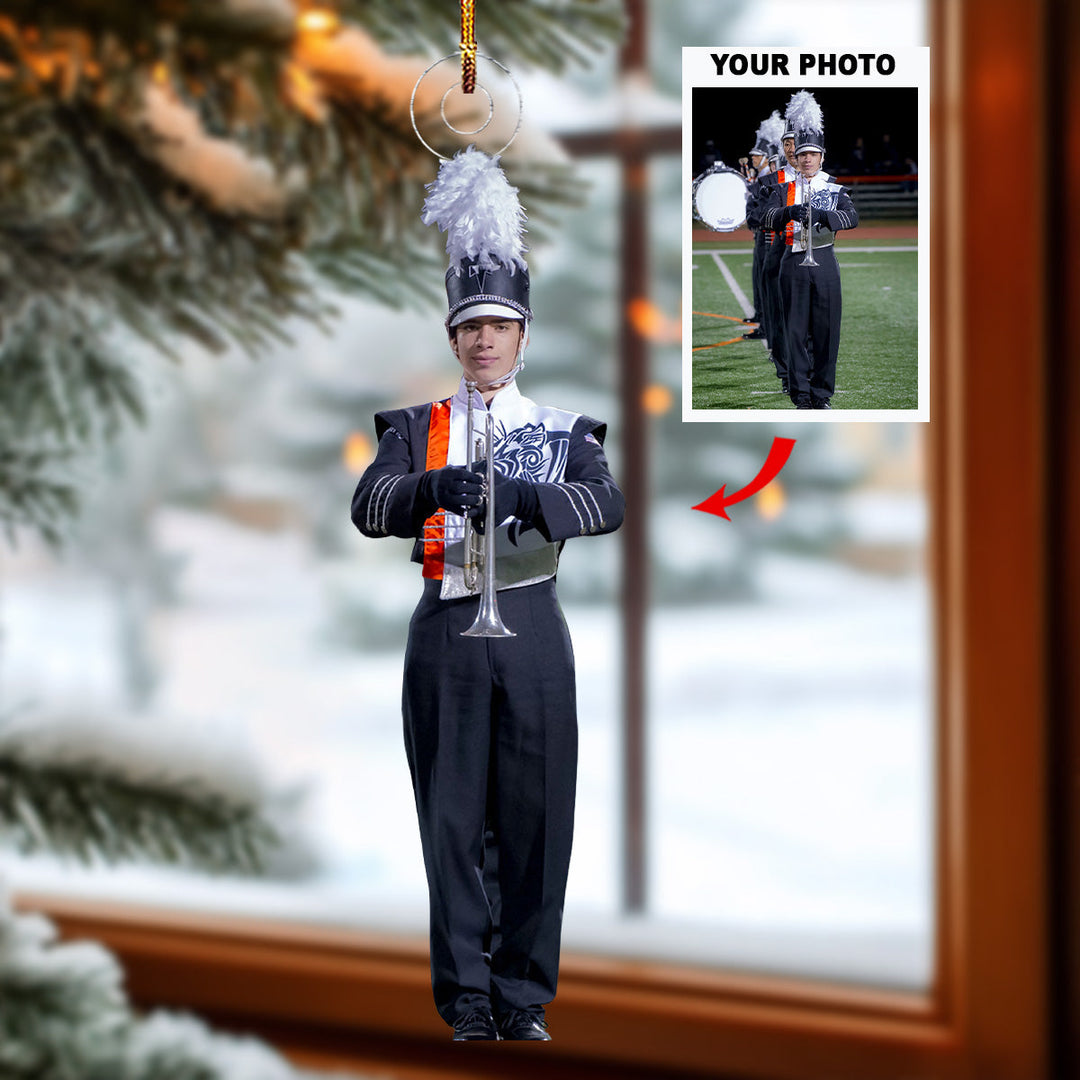 Marching Band - Personalized Photo Mica Ornament - Gift For Friends, Family Members