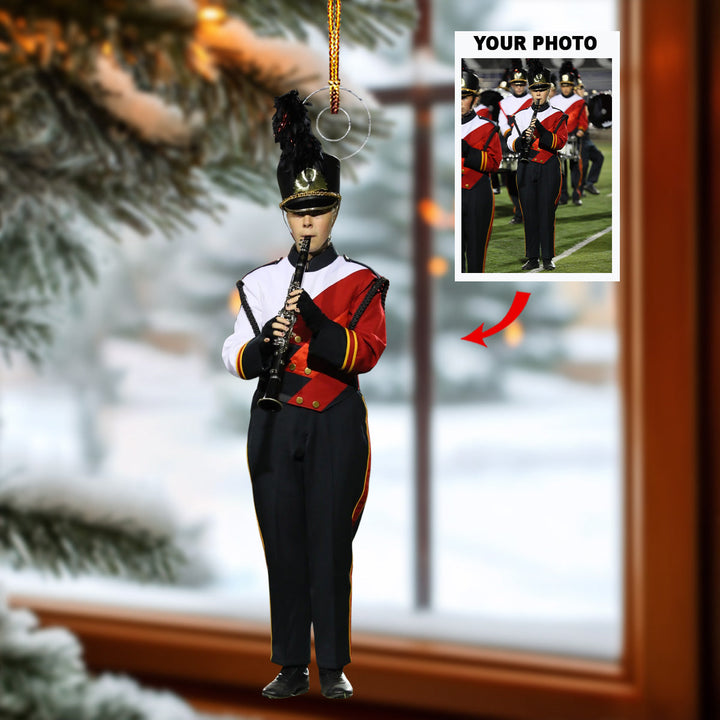 Highschool Marching Band - Personalized Photo Mica Ornament - Gift For Friends, Family Members