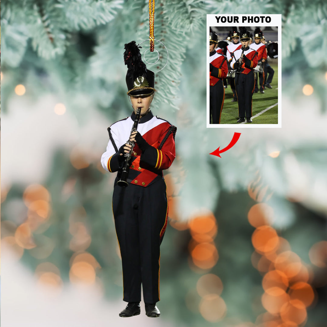 Highschool Marching Band - Personalized Photo Mica Ornament - Gift For Friends, Family Members