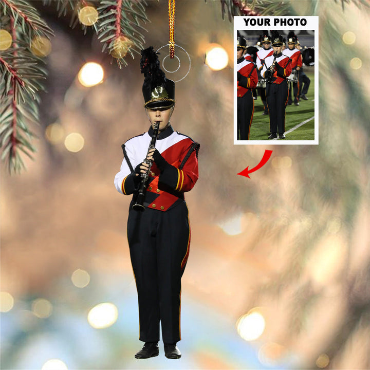 Highschool Marching Band - Personalized Photo Mica Ornament - Gift For Friends, Family Members