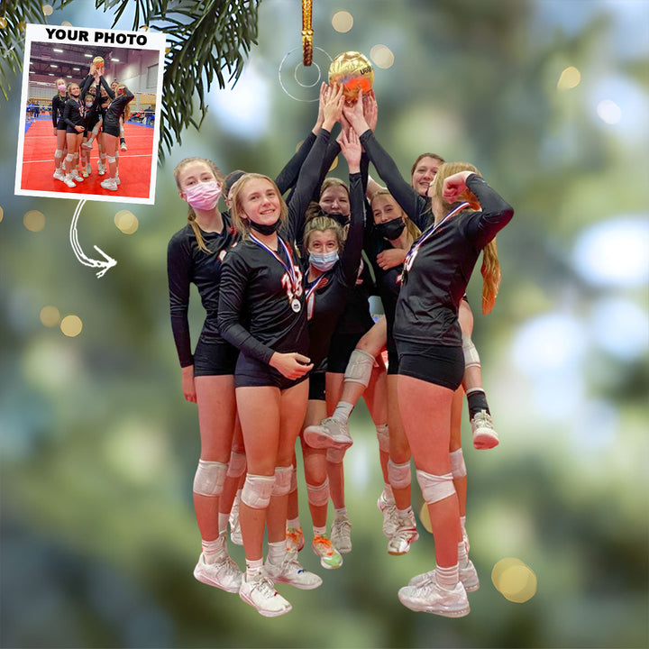 Victory Circle - Personalized Photo Mica Ornament - Christmas Gift For Besties, Friends