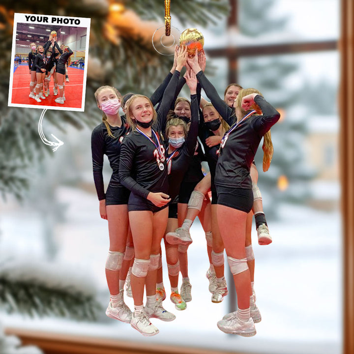 Victory Circle - Personalized Photo Mica Ornament - Christmas Gift For Besties, Friends