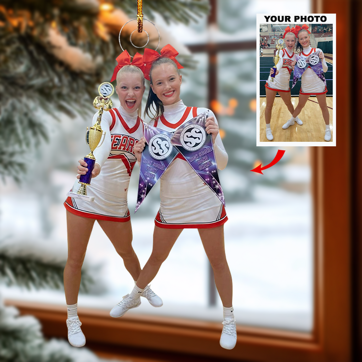 Victory Vibes - Personalized Photo Mica Ornament - Christmas Gift For Friends, Besties