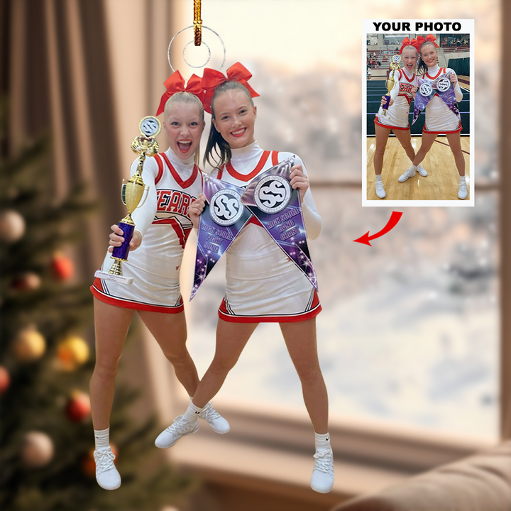 Victory Vibes - Personalized Photo Mica Ornament - Christmas Gift For Friends, Besties