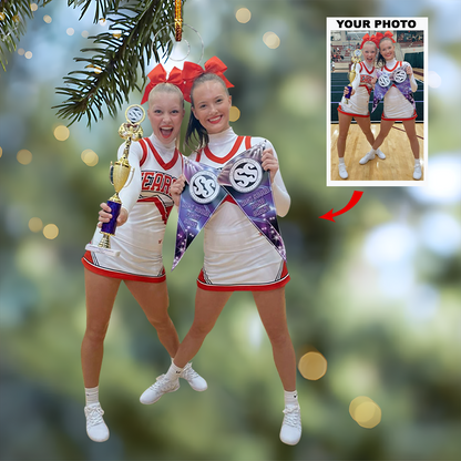 Victory Vibes - Personalized Photo Mica Ornament - Christmas Gift For Friends, Besties