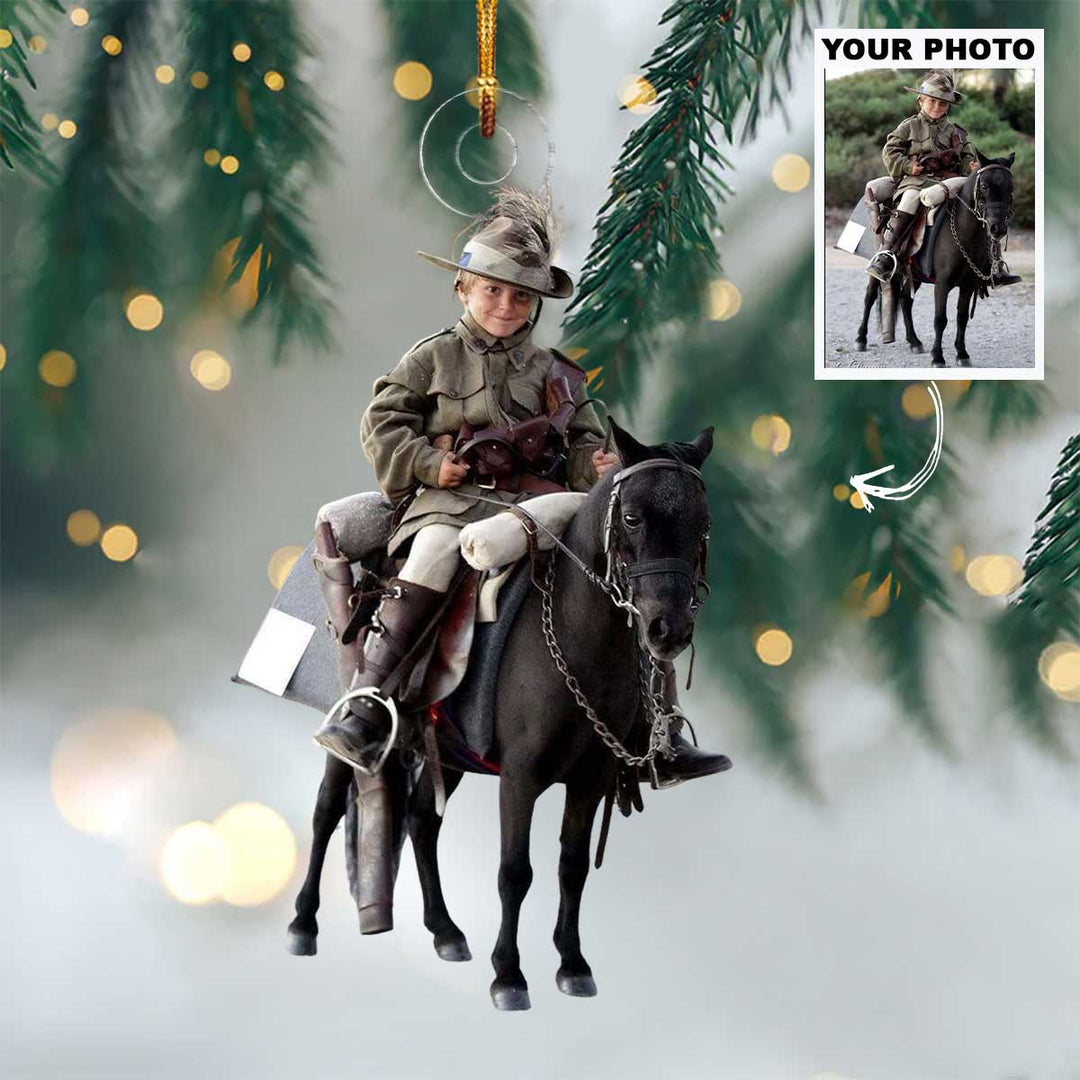 Keep calm and saddle up - Personalized Photo Mica Ornament - Christmas Gift For Horse Lovers, Horse Riding Lovers