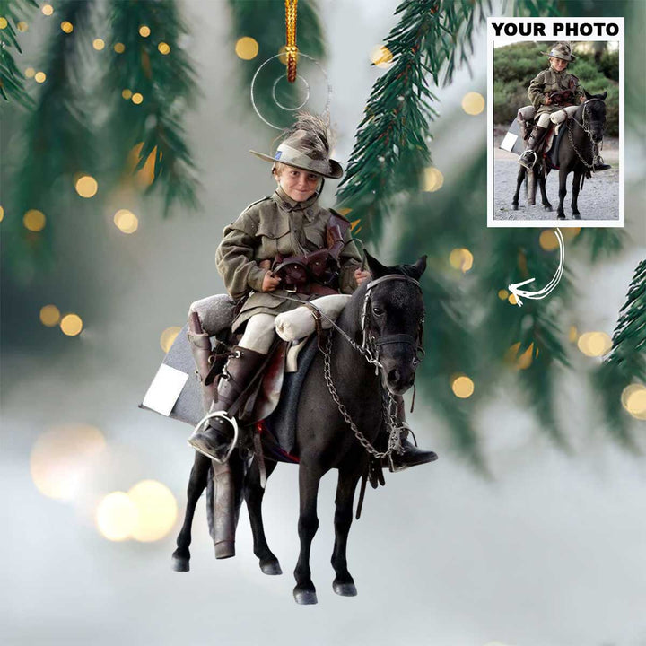 Keep calm and saddle up - Personalized Photo Mica Ornament - Christmas Gift For Horse Lovers, Horse Riding Lovers