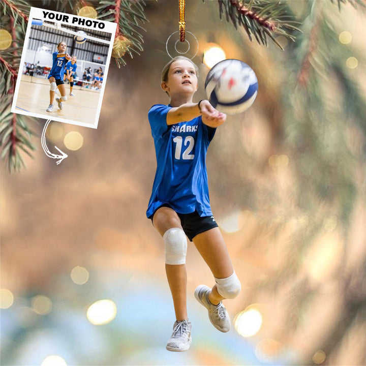Volley Joy - Personalized Photo Mica Ornament - Christmas Gift For Volleyball Players, Volleyball Lovers