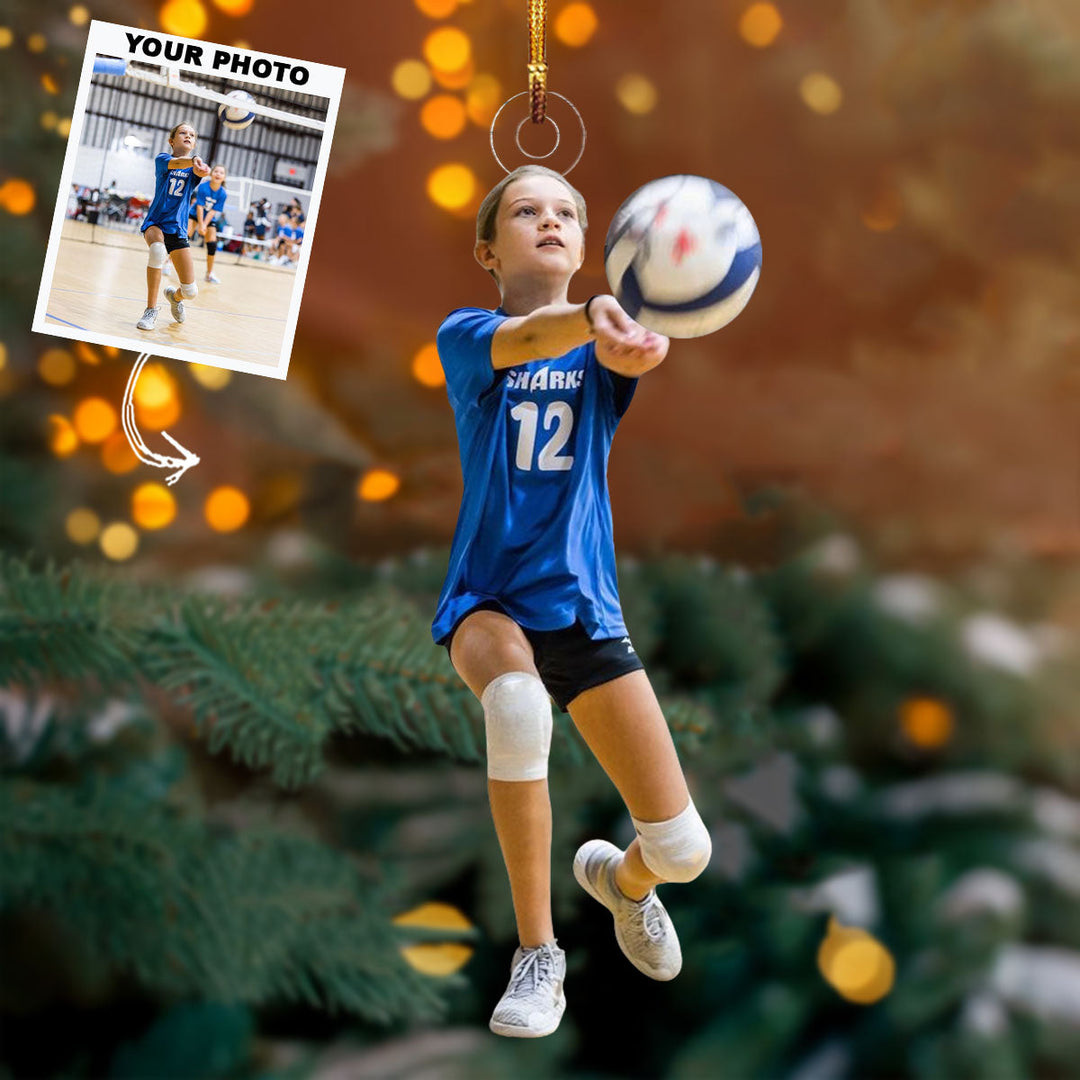 Volley Joy - Personalized Photo Mica Ornament - Christmas Gift For Volleyball Players, Volleyball Lovers