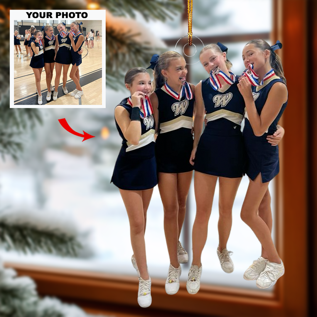 Victory Vibes - Personalized Photo Mica Ornament - Gift For Friends, Besties