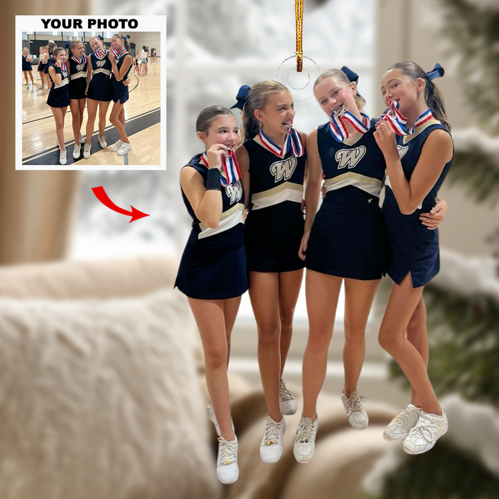Victory Vibes - Personalized Photo Mica Ornament - Gift For Friends, Besties