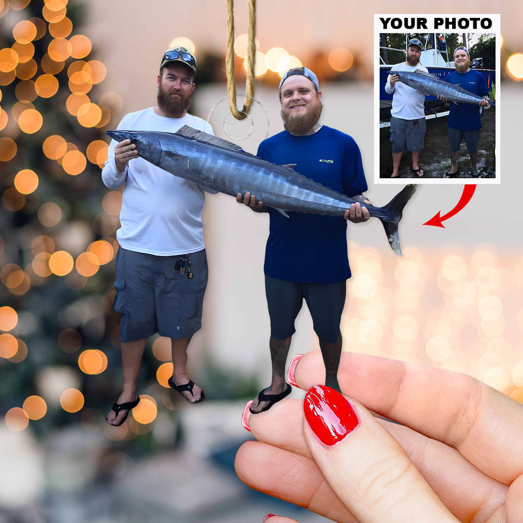 Victory Catch Team - Personalized Photo Mica Ornament - Christmas Gift For Fishing Lovers