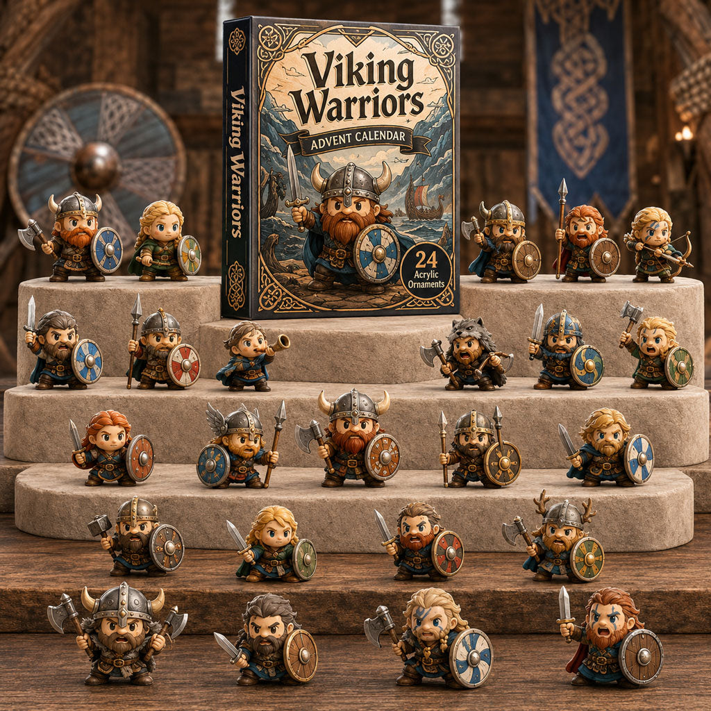 CHRISTMAS KICKOFF 40% OFF - Viking Warriors Advent Calendar 2026 - 24-Day Festive Countdown, Acrylic Charms Blind Box - Gift For Viking Lovers AC0HA220