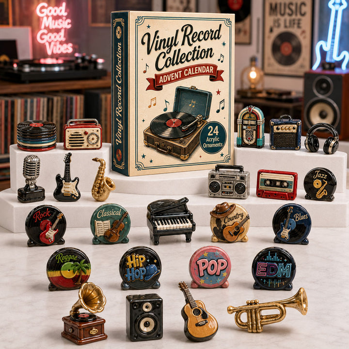 CHRISTMAS KICKOFF 40% OFF - Vinyl Record Collection Advent Calendar 2026 - 24-Day Festive Countdown, Acrylic Charms Blind Box - Gift For Vinyl Record Player Lovers AC0TH212