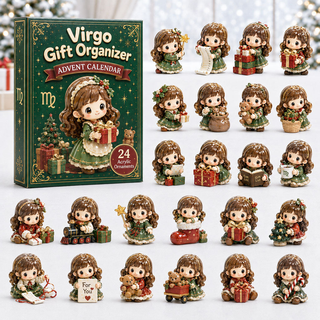 CHRISTMAS KICKOFF 40% OFF - Virgo Gift Organizer Advent Calendar 2026 - 24-Day Festive Countdown, Acrylic Charms Blind Box - Gift For Astrology Lovers AC0HA205