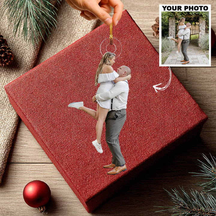 Forever Starts With You - Personalized Photo Mica Ornament - Christmas Gift For Couple, Wedding