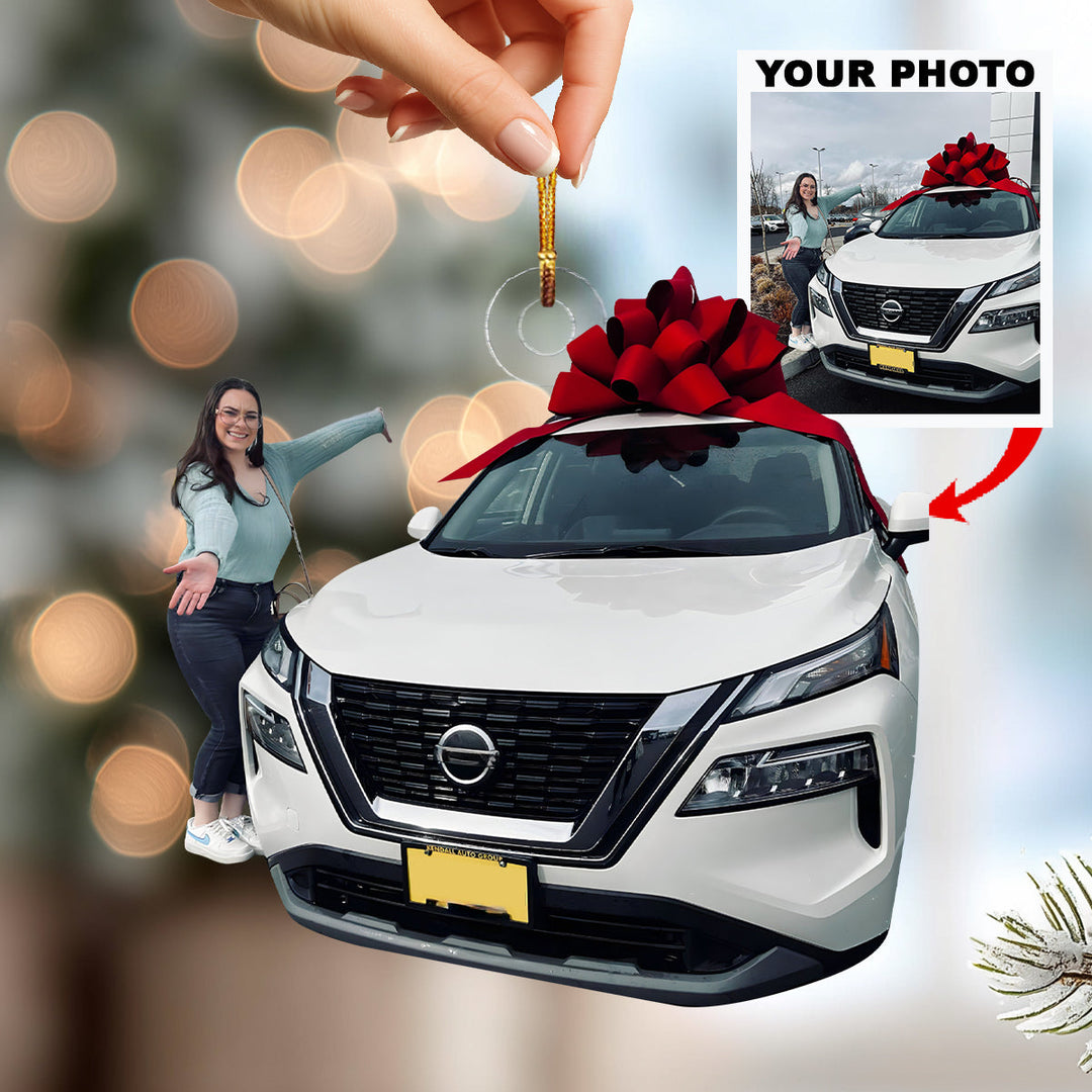 First Drive Moment - Personalized Photo Mica Ornament - Christmas Gift For The First Drive