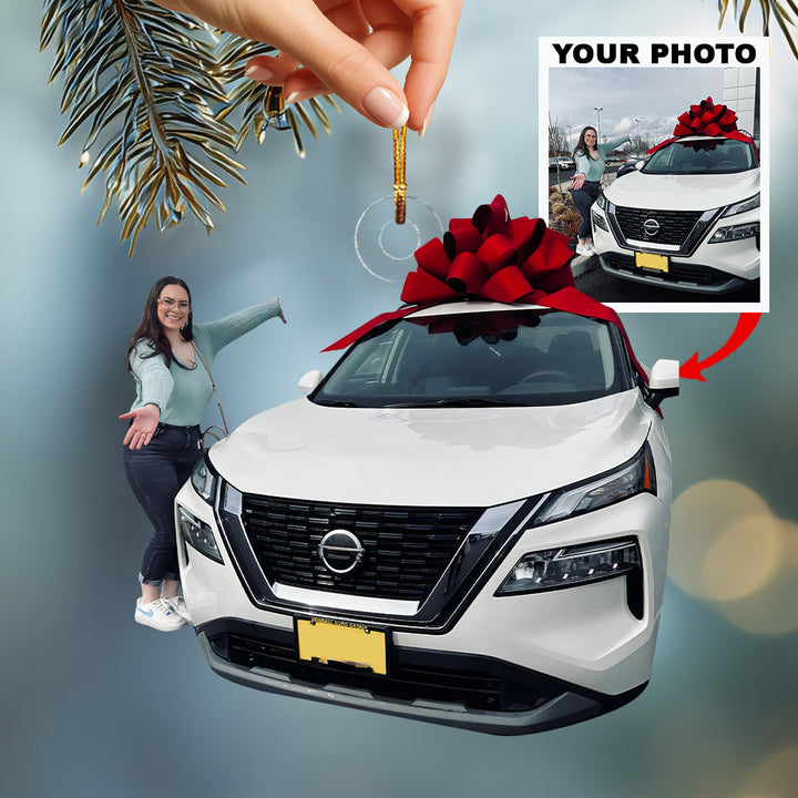 First Drive Moment - Personalized Photo Mica Ornament - Christmas Gift For The First Drive