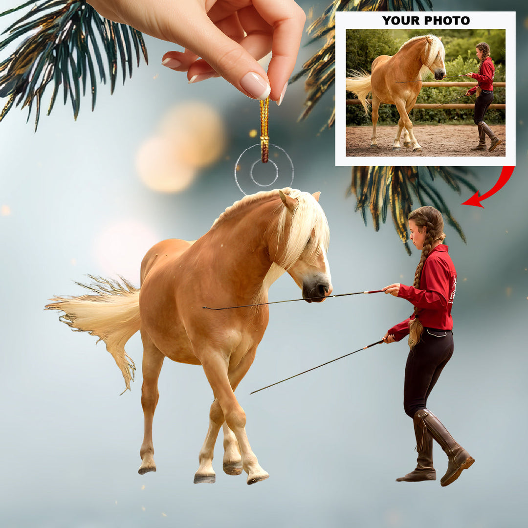 My Favorite Horse-Personalized Photo Mica Ornament-Christmas Gift For Horse Lovers