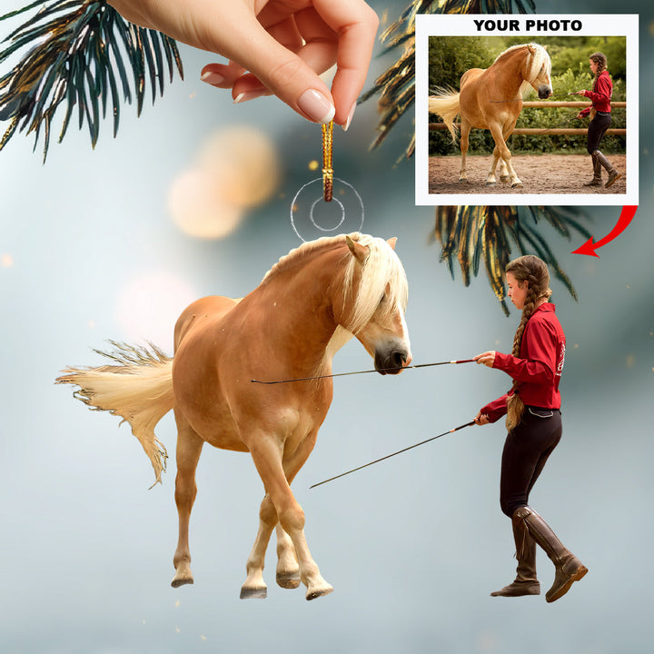 My Favorite Horse-Personalized Photo Mica Ornament-Christmas Gift For Horse Lovers