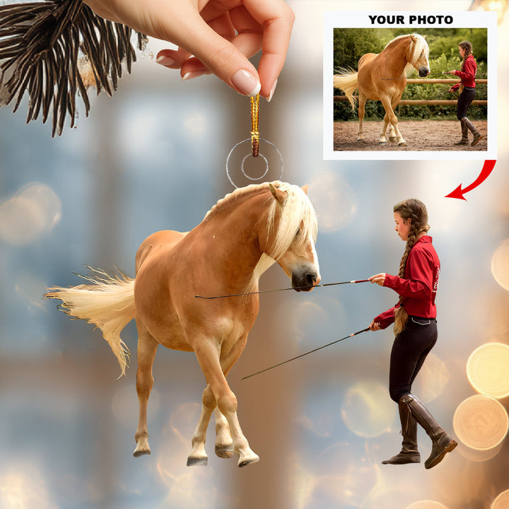 My Favorite Horse-Personalized Photo Mica Ornament-Christmas Gift For Horse Lovers