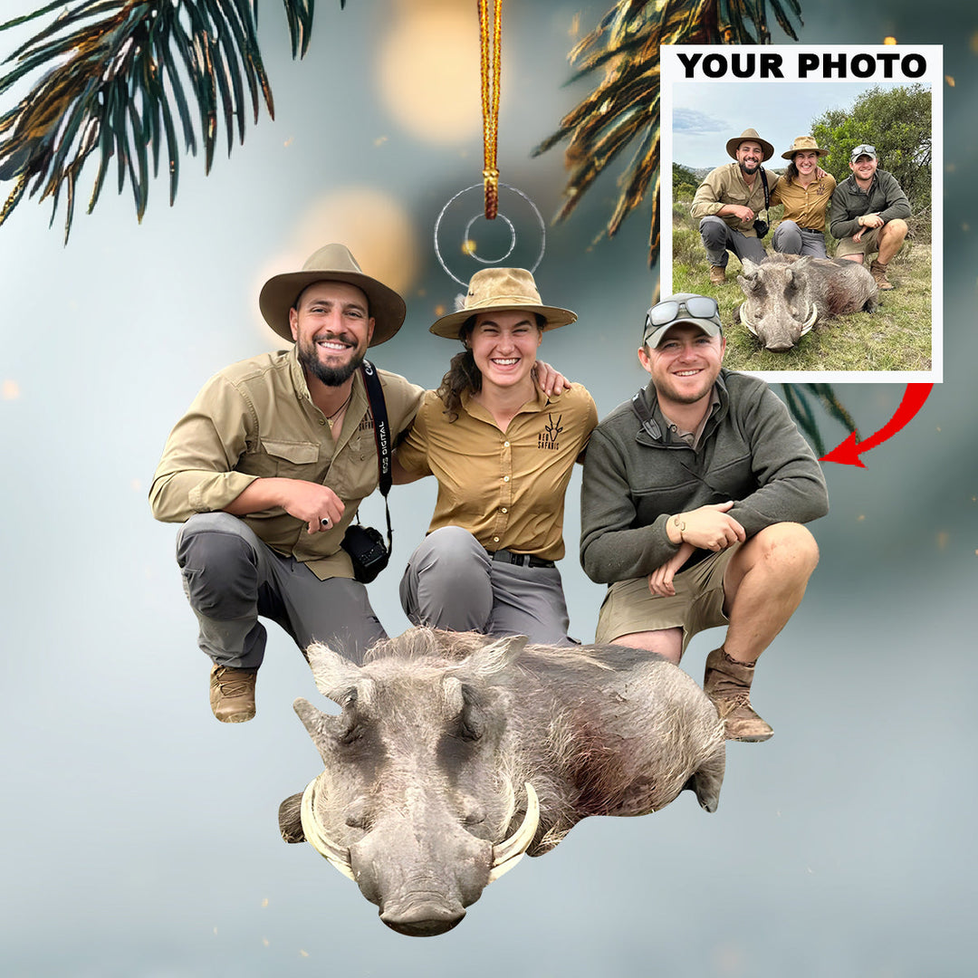Trophy Hunters-Personalized Photo Mica Ornament-Christmas Gift For Hunting Lovers