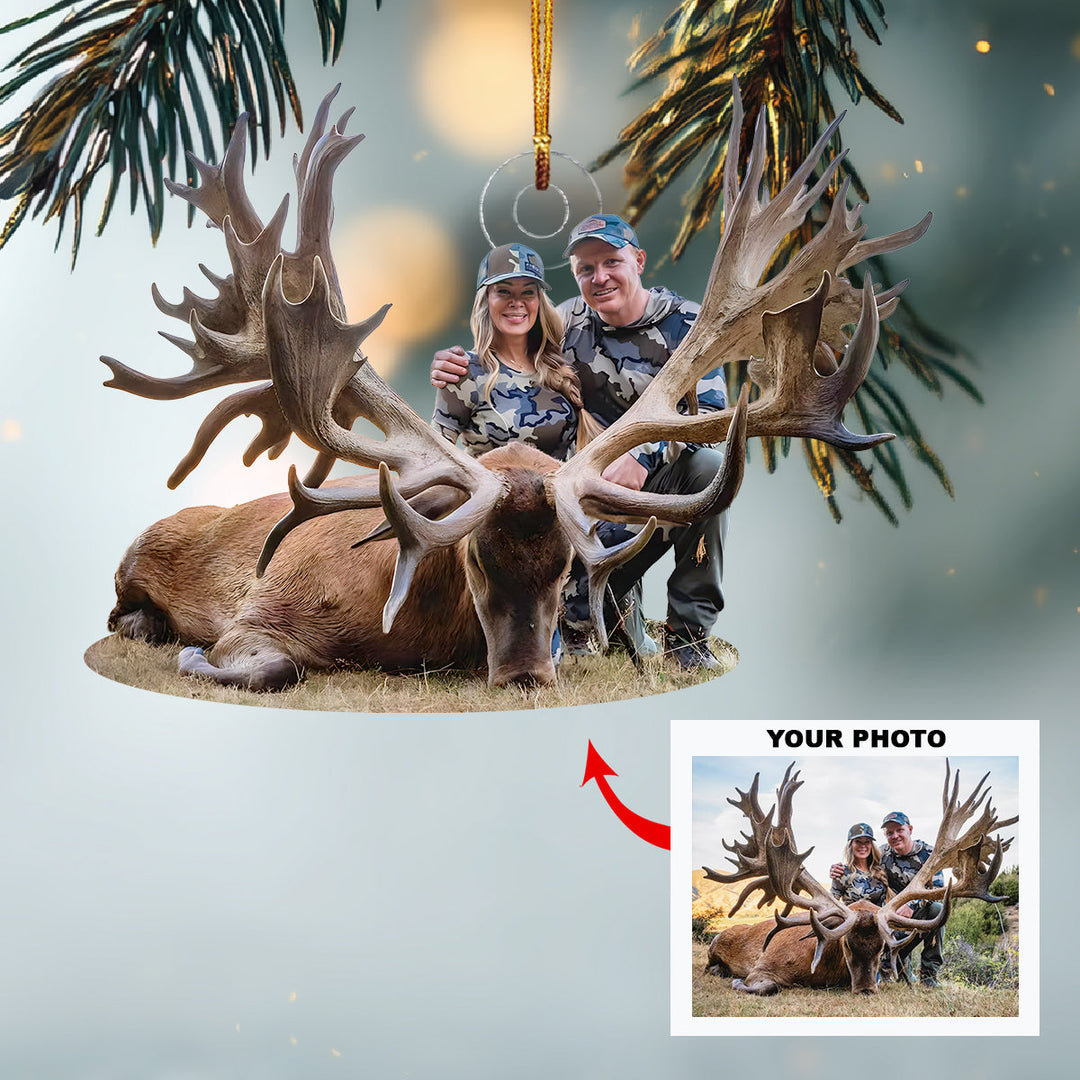 Wild Hunt Capture-Personalized Photo Mica Ornament-Christmas Gift For Hunting Lovers