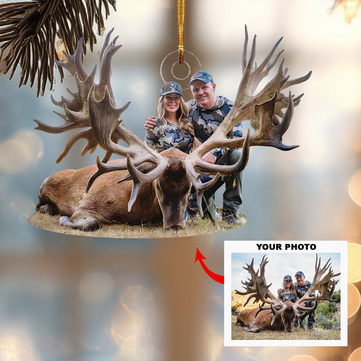Wild Hunt Capture-Personalized Photo Mica Ornament-Christmas Gift For Hunting Lovers