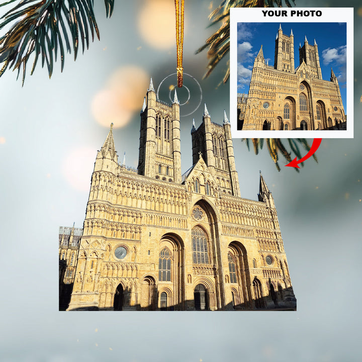 Home of Faith-Personalized Photo Mica Ornament-Christmas Gift For Family Members