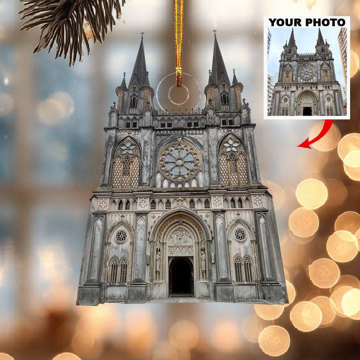 God’s Grace Within Here-Personalized Photo Mica Ornament-Christmas Gift For Family Members